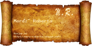 Merő Roberta névjegykártya